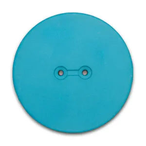 1 3/4" 2-Hole Turquoise Plastic Button