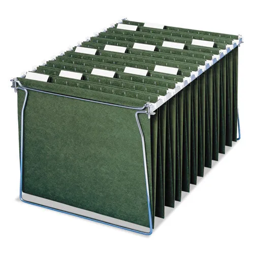 100% Recycled Hanging File Folders, Letter Size, 1-5-cut Tab, Standard Green, 25-box