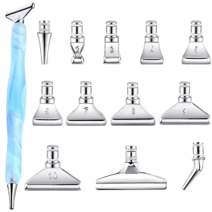 13x Metal 5D Resin Diamond Painting Pen Nibs Set DIY Craft Point Drill Pens