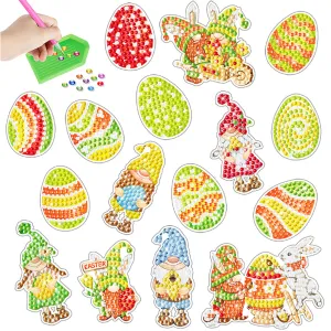 2pcs Diamonds Painting Stickers Kit Easter Style DIY for Kids Adult Gift Rewards