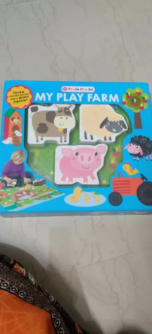 3 Chunky Board Books   9 Pieces Jigsaw Puzzle (Big Size)