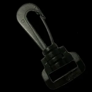 3/4" Swivel Snap Hook, Acetal Plastic, Black (Sold per Each)