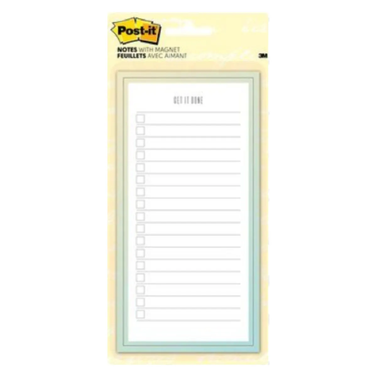 3M Post-it Printed Notes GET IT DONE with Magnet, 4x8 inches, 50sheets/pad