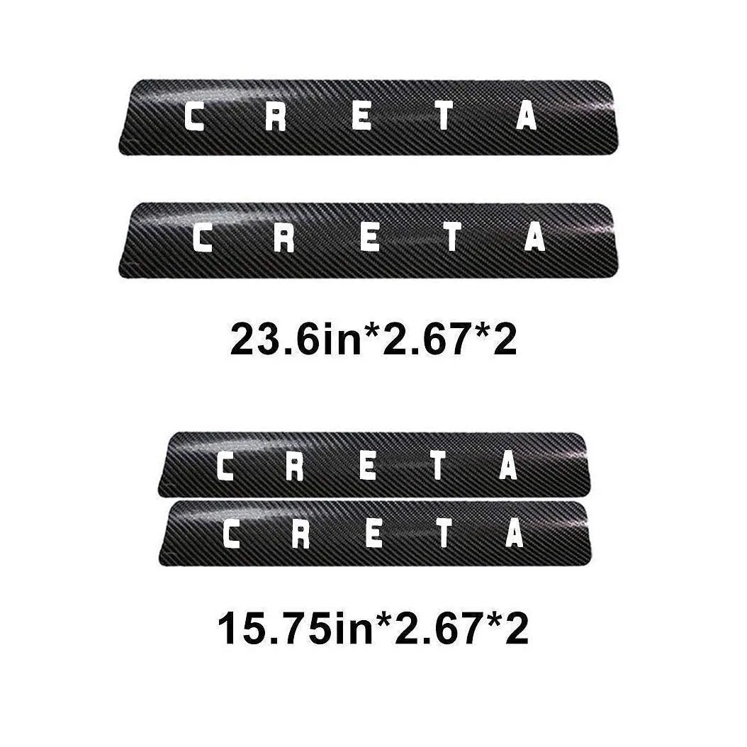 4PCS Car Sticker Universal Anti-Scratch Compatible for Creta Door Sill Car Decal Car Sticker Decal