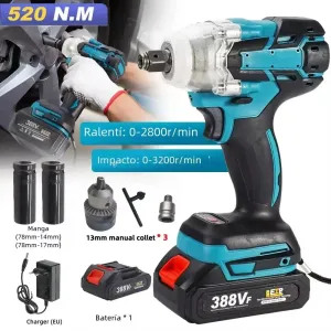 520N.m Cordless Impact Wrench for Makita 18V