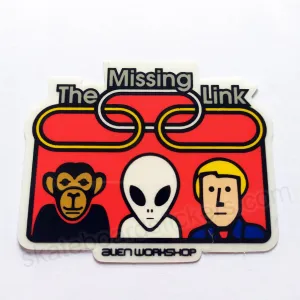 Alien Workshop Skateboard Sticker - Missing Link - 7cm across approx