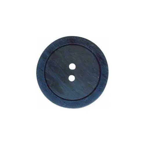 Brave Button - 15mm (⅝"), 2 Hole, Denim Blue - 3 count