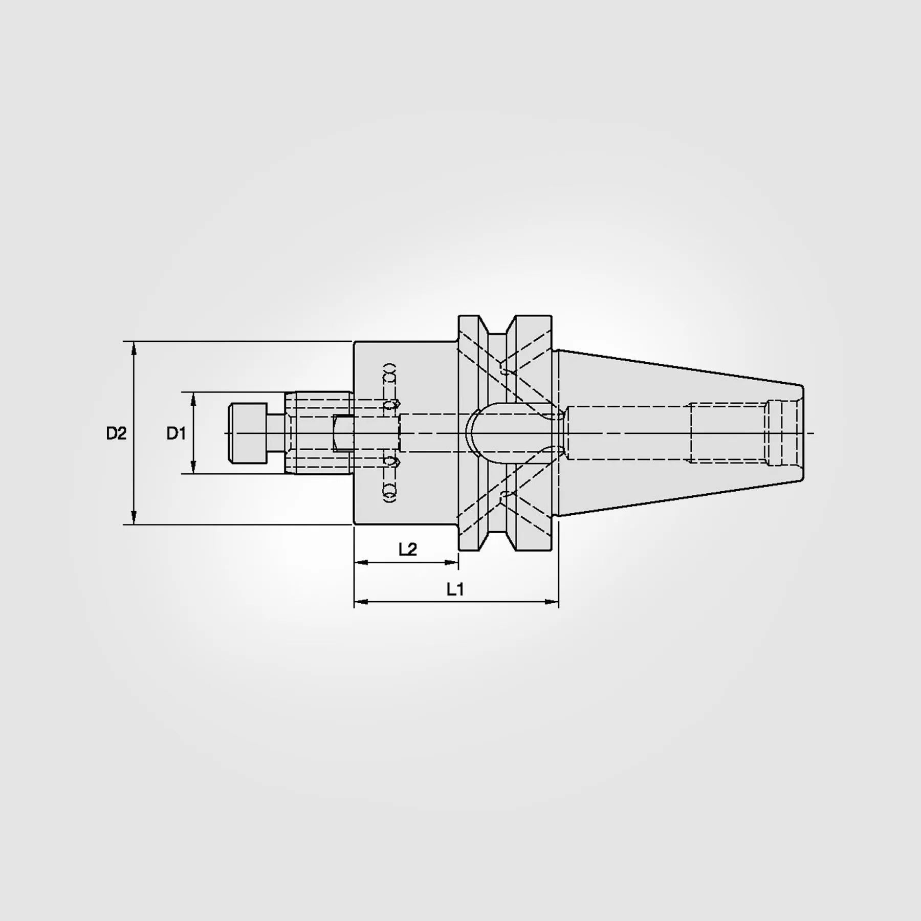 BT40 Steep Taper 16mm Shell Mill Adapter (THROUGH COOLANT) 3752232