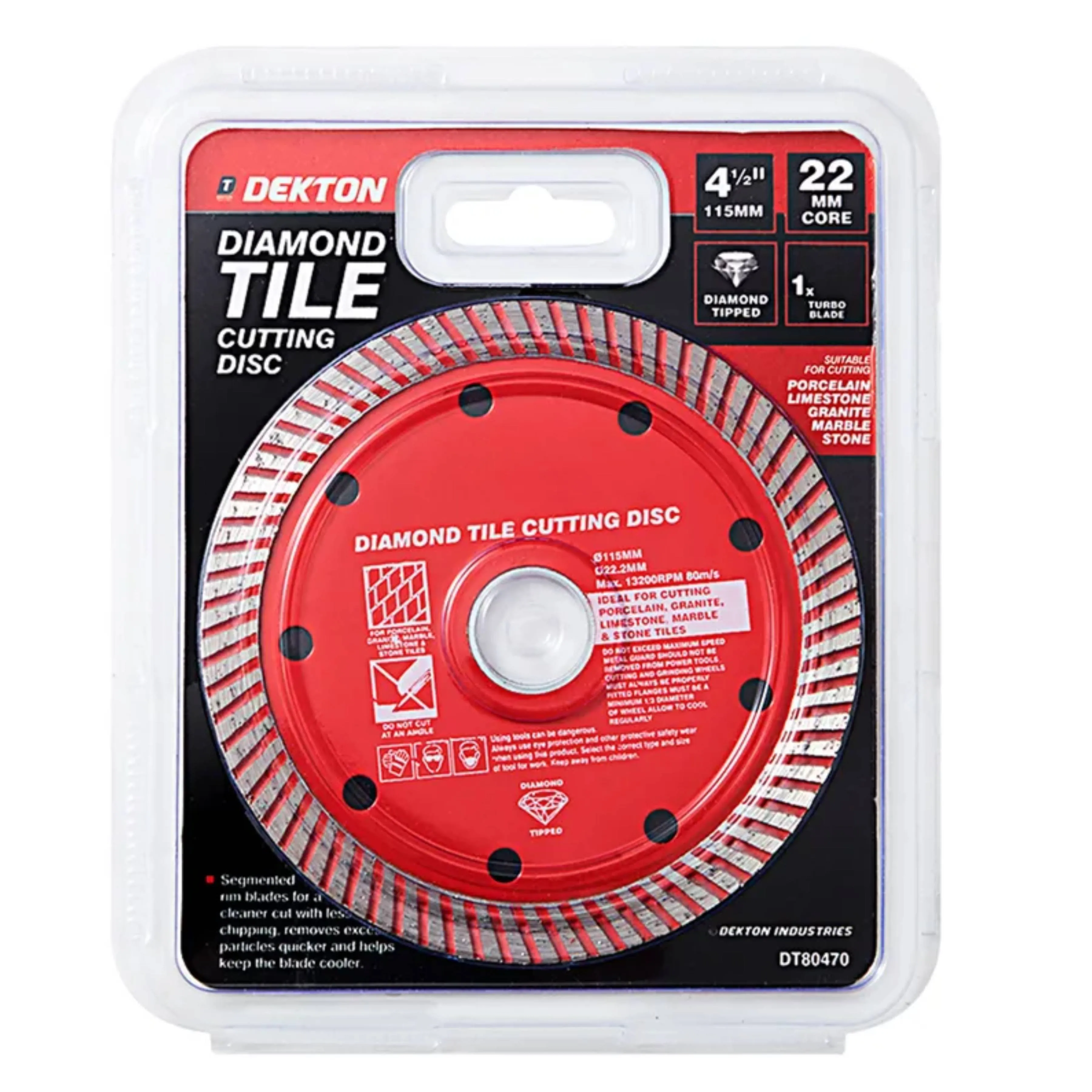 DEKTON 4.5" Diamond Tile Cutting Disc