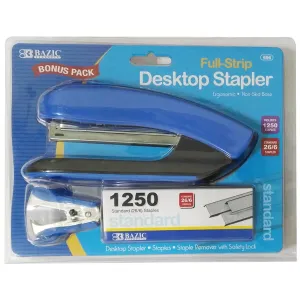 Desktop Full Strip Stapler Set Blue