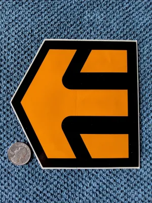 Etnies big E orange sticker