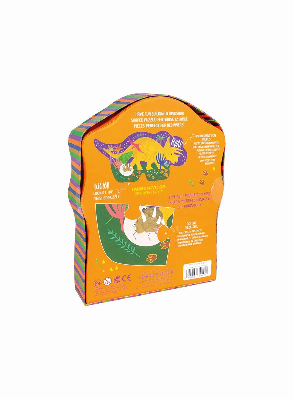 Floss & Rock Dinosaur 12pc Jigsaw with Shaped Box