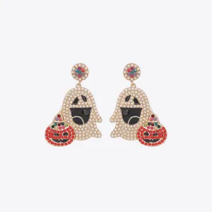 Ghost Rhinestone Alloy Earrings