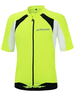 Herren Fahrradtrikot Kurzarm Pro T Neon Weiss Setprodukt