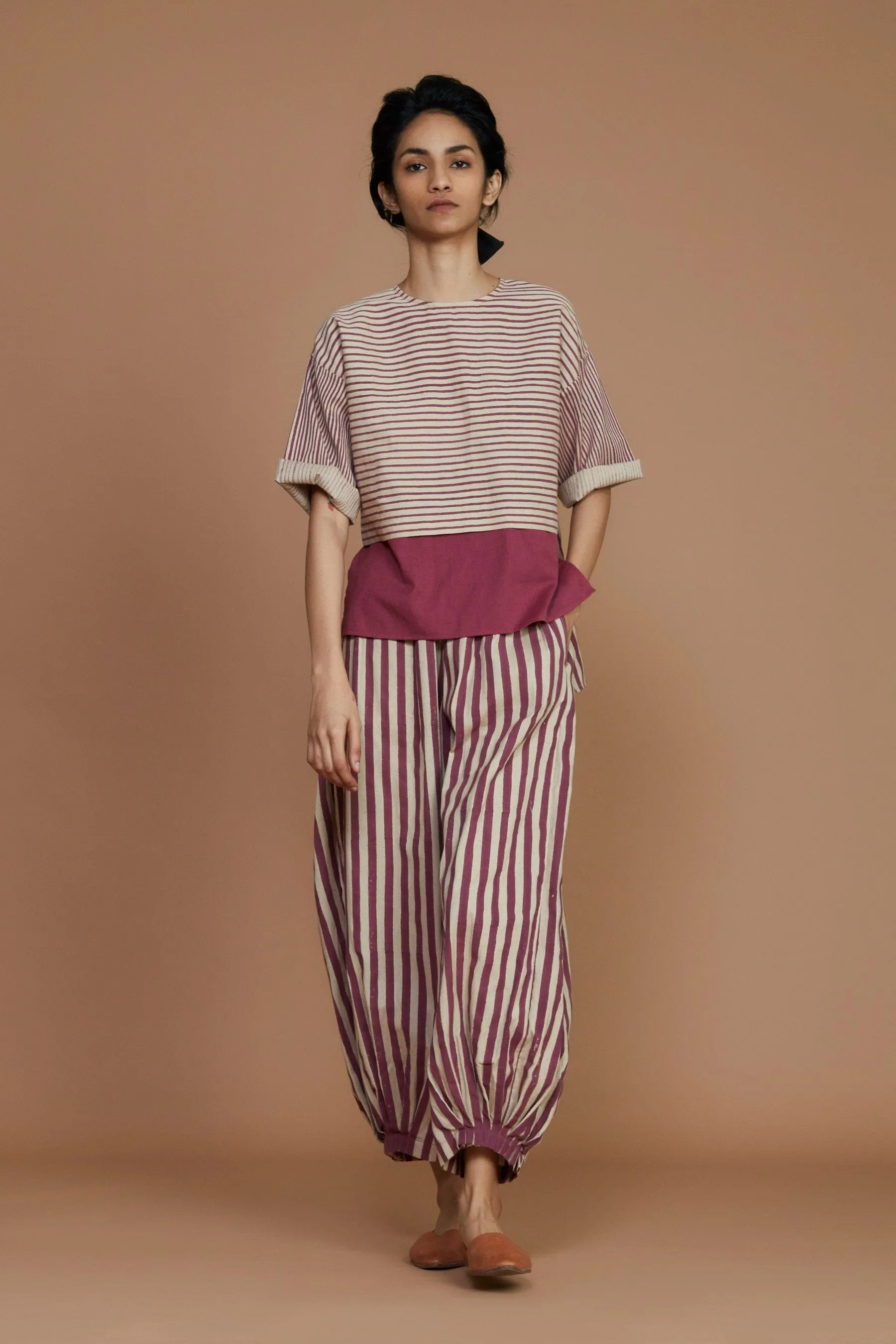 Ivory with Mauve Striped CB Ekin Co-Ord Set