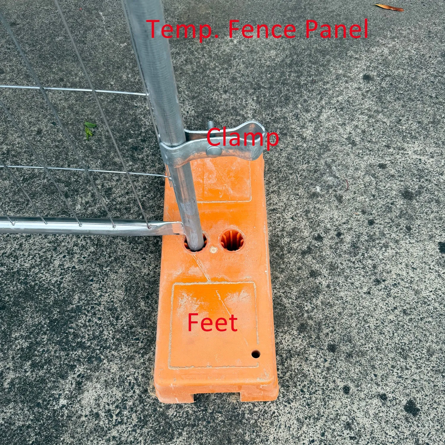 KANG Fencing Temporary Fence Feet, Blow Mould Concrete Plastic Fence Feet