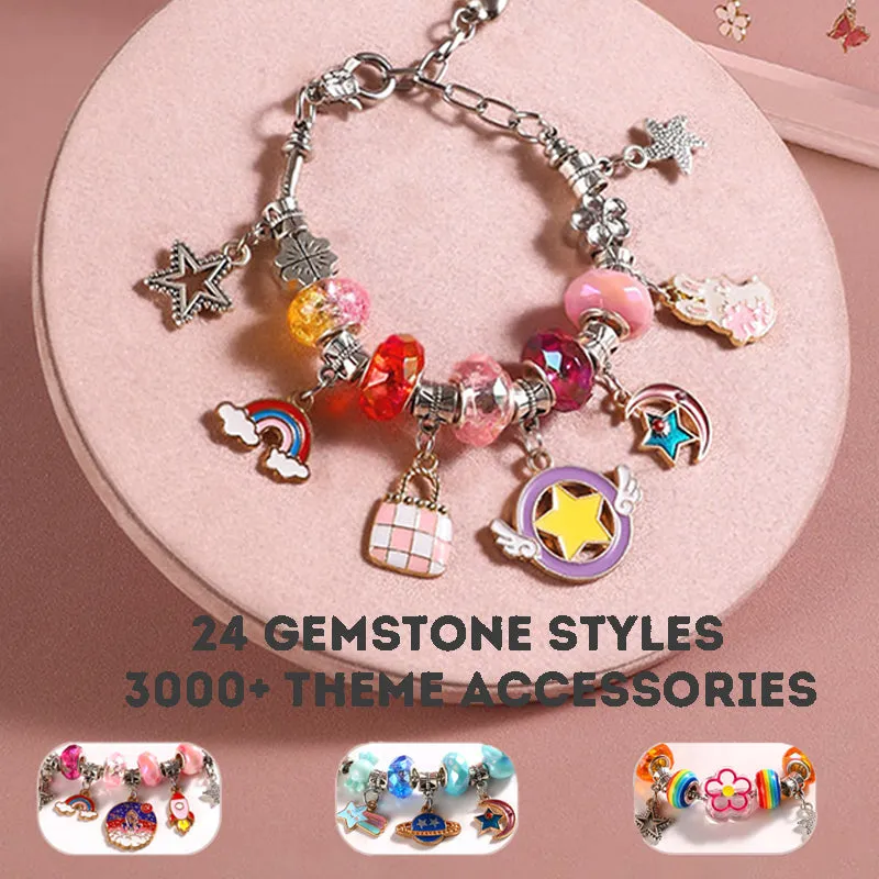 Kid's Bead Bracelet DIY Materials Puzzle Toy Girls' Accessories Jewelry Gift Box Girl's Ring Necklace DIY