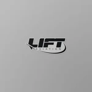 LIFT Aviation 3" Sticker All Black