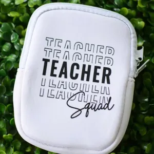 Neoprene Teacher Squad Water Bottle Pouch