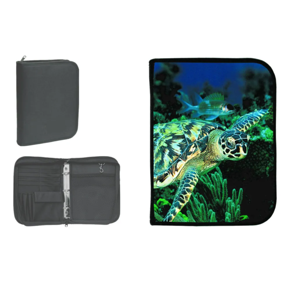 Open Box Innovative Scuba Concepts 3-Ring Binder Log Book With Insert Accessories-Live Turtle