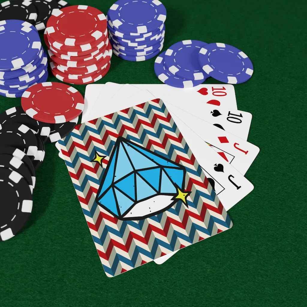 Pattern with diamond Custom Poker Cards