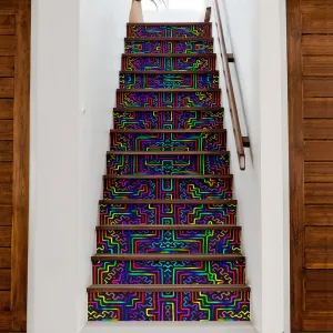 Prismatic Overlay Stair Stickers