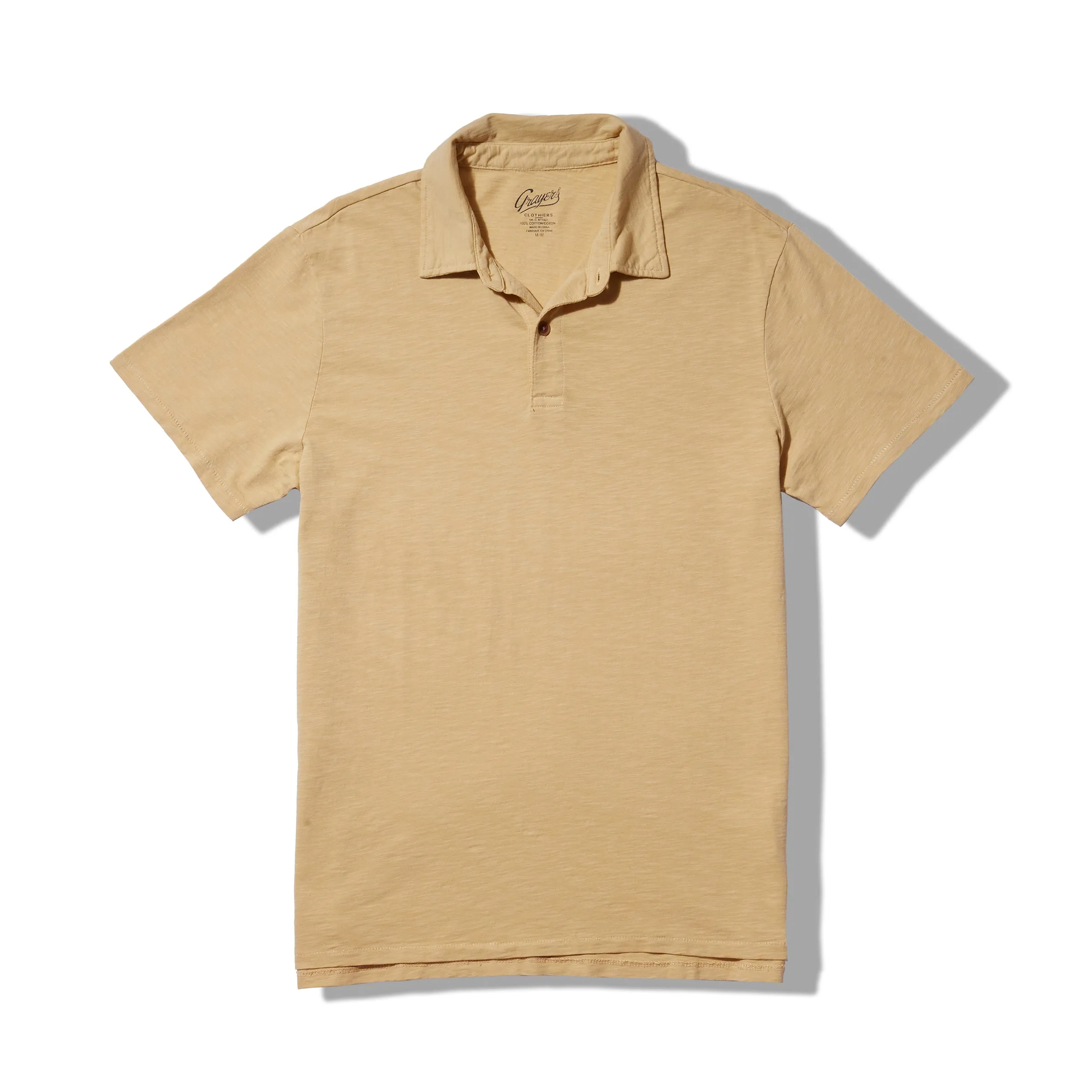 Sunwashed 2 Button Polo - Pineapple Slice