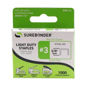 Surebonder #3 Staples 5/16" 1000pk