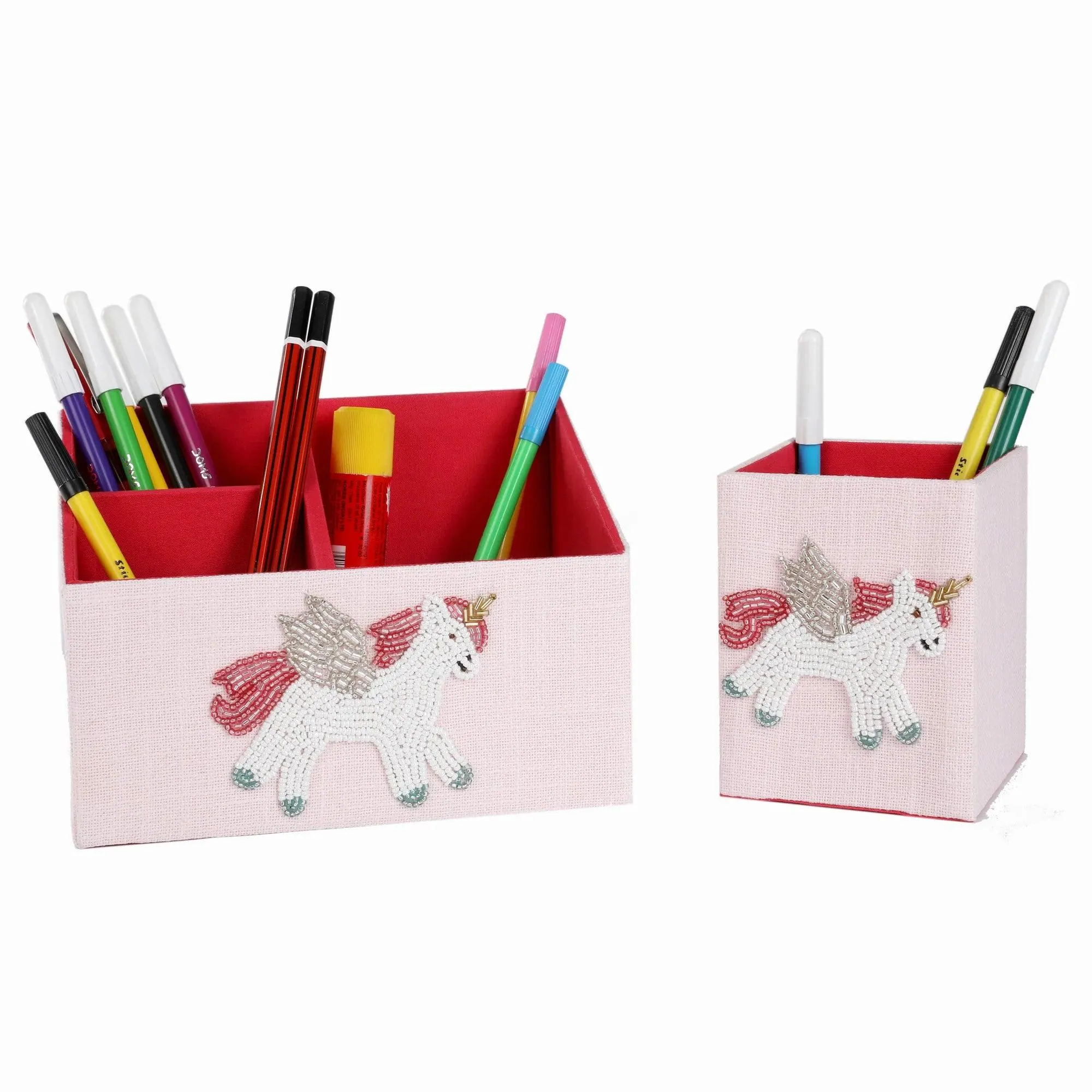 Unicorn Set of 2 Stationary / Pen Holder